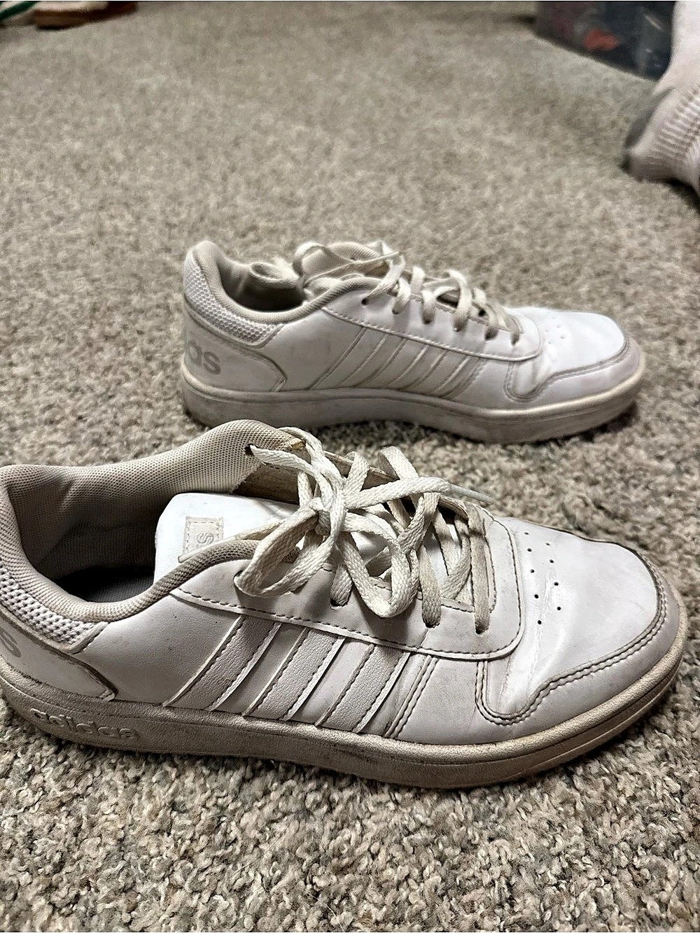 adidas Hoops 3.0 Low White Sneakers US 6.5